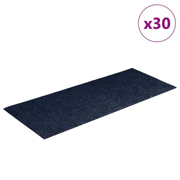 vidaXL Prostirke za stepenice samoljepljive 30 kom 60x25 cm tamnoplave pravokutne