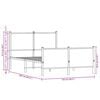 vidaXL Metalni okvir kreveta bez madraca smeđi hrast 120x200 cm