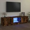 vidaXL TV ormarić s LED svjetlima boja dimljenog hrasta 140x40x36 cm