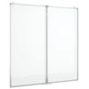vidaXL Magnetna bijela ploča sklopiva 100 x 100 x 1,7 cm aluminijska