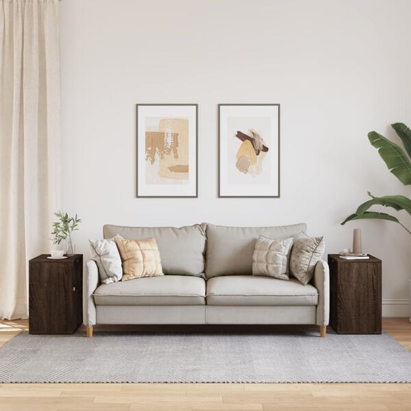 vidaXL Bočni stolići 2 kom boja hrasta 50x30x50 cm konstruirano drvo