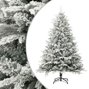 vidaXL Umjetno božićno drvce sa snijegom zeleno 180 cm PVC i PE