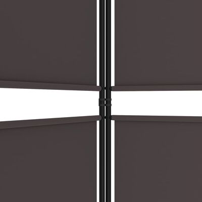 vidaXL Sobna pregrada s 4 panela smeđa 200 x 220 cm od tkanine