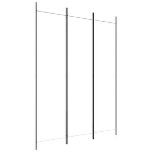 vidaXL Sobna pregrada s 3 panela bijela 150 x 200 cm od tkanine
