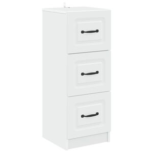 vidaXL Ormar s ladicama Bijela 33 x 34,5 x 87 cm Konstruirano drvo