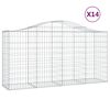 vidaXL Lučne gabionske ko&scaron;are 14kom 200x50x100/120cm pocinčano željezo