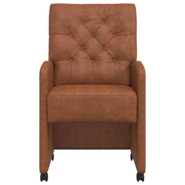 vidaXL Blagovačke stolice s kotačima 2 pcs Smeđa 58 x 67 x 97 cm