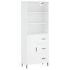 vidaXL Visoka komoda bijela 69,5x34x180 cm konstruirano drvo