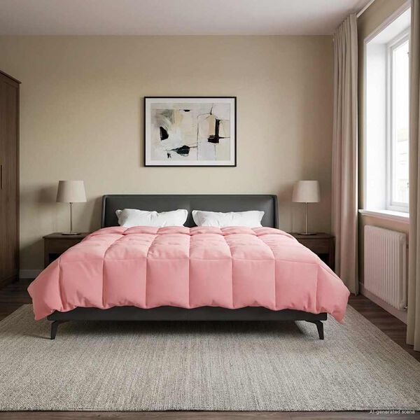 vidaXL Ljetni pokrivač &Scaron;onerisan Ružičasta 240 x 260 cm Mikrovlakna