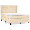 vidaXL Krevet s oprugama i madracem krem 140 x 190 cm od tkanine