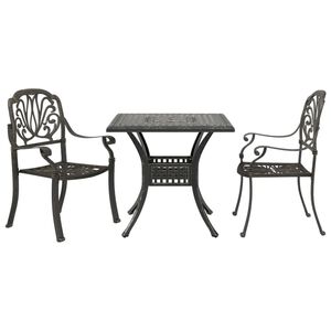 vidaXL 3-dijelni bistro set brončani od lijevanog aluminija