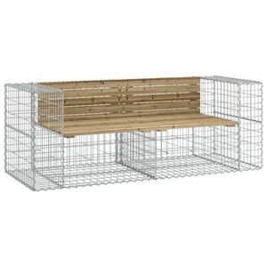 vidaXL Vrtna klupa s gabionskim dizajnom 184 x 71 x 65,5 od borovine