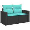 vidaXL 11-dijelni set vrtnih sofa od poliratana s jastucima crni