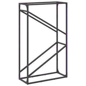 vidaXL Stalak za drva crni 60x25x100 cm hladno valjani čelik