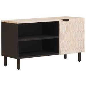 vidaXL TV ormar Fin&scaron; bijelog pranja 80 x 33 x 46 cm Čvrsto drvo manga