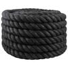 vidaXL Uže od jute 50 mm Crna 100% Juta Tossa