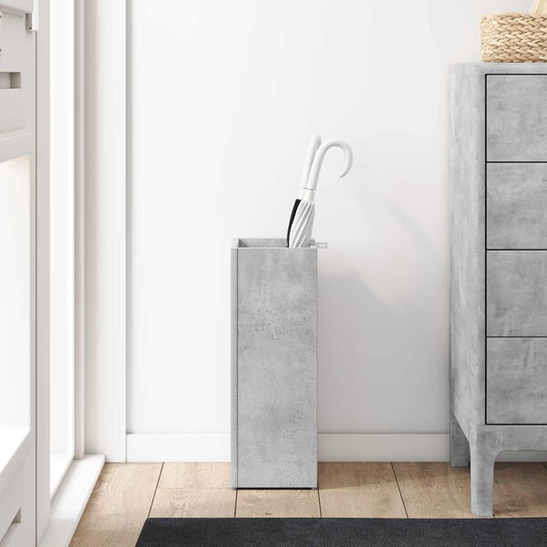 vidaXL Stalak za ki&scaron;obran s pohranom Betonski sivi 20 x 20 x 55,5 cm