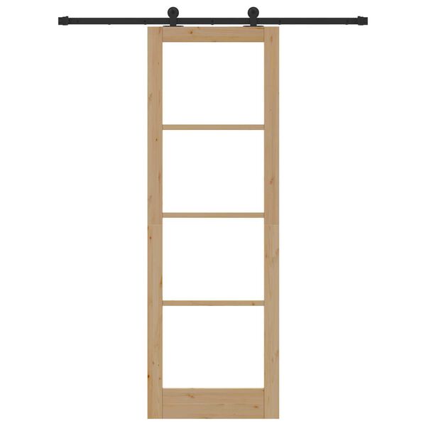 vidaXL Klizna vrata ORKDAL Prirodna i crna 78 x 232 cm