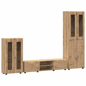 vidaXL Set TV komoda FLORIN 3 pcs Umjetnički hrast Konstruirano drvo