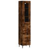 vidaXL Visoka komoda dimljeni hrast 34,5x34x180cm konstruiranog drva