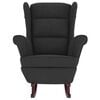 vidaXL Ljuljačka stolica s naslonom, crni bar&scaron;un i puno drvo