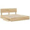 vidaXL Krevet s od storage Sonoma hrast 180 x 200 cm Konstruirano drvo