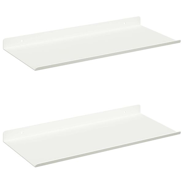 vidaXL Lebdeća polica Zidne 2 pcs Bijeli 40 x 18 x 2,5 cm Čelik
