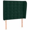 vidaXL Uzglavlje s u&scaron;ima tamnozeleno 83 x 23 x 118/128 cm bar&scaron;unasto