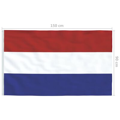 vidaXL Nizozemska zastava s aluminijskim stupom 6,2 m