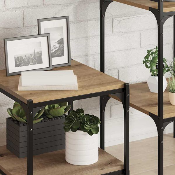 vidaXL Police za knjige 4 pcs Smeđa 40 x 40 x 1,5 cm Konstruirano drvo