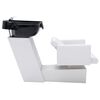 vidaXL Stolica s umivaonikom bijelo-crna 129x59x82 cm od umjetne kože