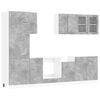vidaXL Kuhinjska jedinica Lyon 8 pcs Betonska siva Konstruirano drvo