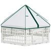 vidaXL Ograda za Pse s 6 Panoa Bijela 122 x 106 x 79 cm Plastika