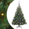 vidaXL Umjetno božićno drvce s stalakom Zelena 120 cm PE i PVC