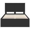 vidaXL Krevetna konstrukcija Crna 120 x 190 cm Čvrsto borovo drvo