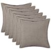vidaXL Presvlaka za jastuk 6 pcs HOUTEN Svjetlosiva 80 x 80 cm Boucl&eacute;