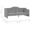 vidaXL Dnevni ležaj s madracem i USB-om svjetlosivi tkanina 90x200 cm