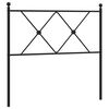 vidaXL Metalno zamjensko uzglavlje crno 90 cm