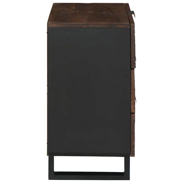 vidaXL Noćni ormar s ladicama Orah 50 x 33 x 62 cm Čvrsto drvo akacije