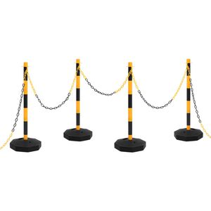 vidaXL Set stupova s lancima 10 m plastični lanac