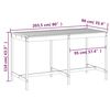 vidaXL Vrtni stol 203,5 x 90 x 110 cm od masivne duglazije