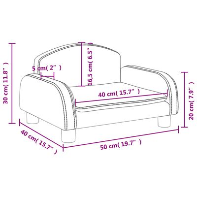 vidaXL Dječja fotelja smeđa 50x40x30 cm od tkanine