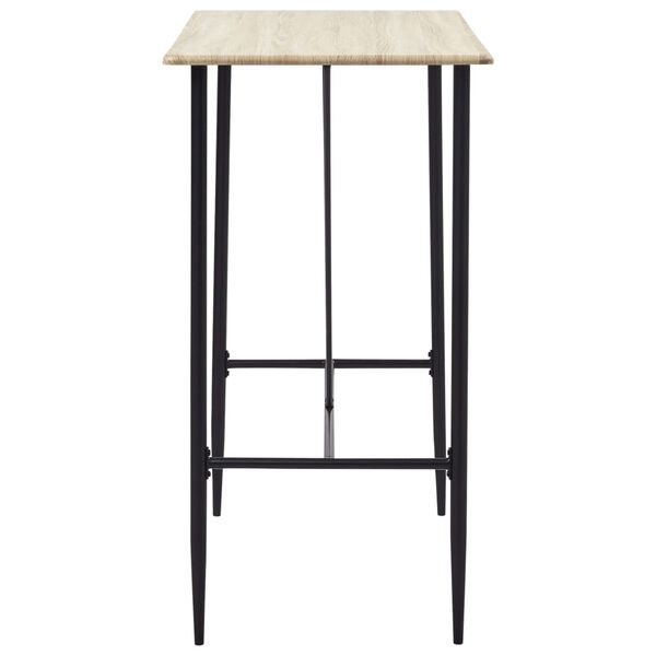 vidaXL 5-dijelni barski set plastični crni