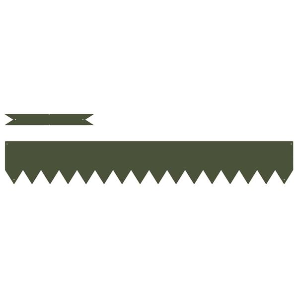 vidaXL Ograda oko Travnjaka 10 pcs Maslinasto zelena