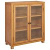 vidaXL Cabinet s policom Smeđa 80 x 35 x 95 cm Čvrsto Hrastovo Drvo