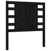 vidaXL Okvir kreveta s uzglavljem crni jednokrevetni masivno drvo