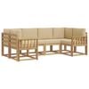vidaXL Set vanjskih sofa 6 kom. 6-sjedala Bijela i bež