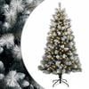 vidaXL Umjetno božićno drvce s nogom 120 cm 150 LED lampica