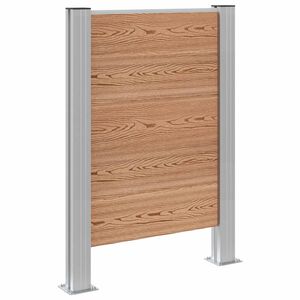 vidaXL Ograda za kante za smeće Smeđa 85 x 12 x 115 cm Aluminij i WPC
