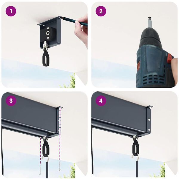 vidaXL Vanjska roleta 60 x 250 cm plavo-bijela